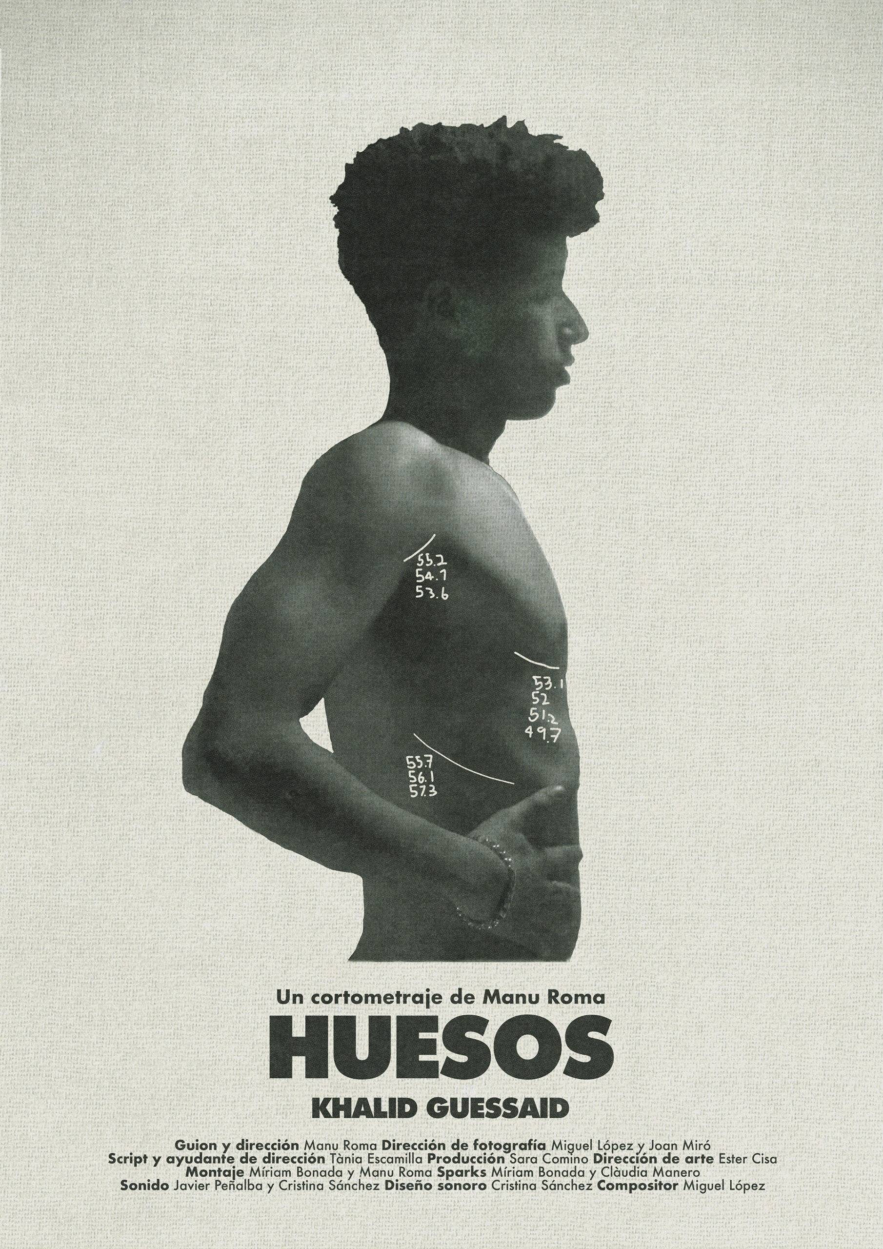 Poster Design for short film 'Huesos' directed by Manu Roma (January 2022)