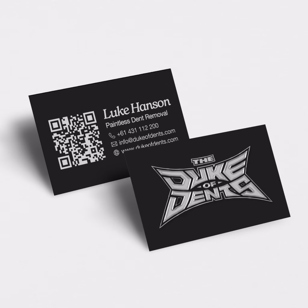Logo and business card design for ‘The Duke of Dents’